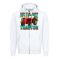 White just a boy who loves tractor Zipper Hoodie - texasbilliewilder