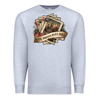 Heather Grey look pretty play dirty Premium Sweatshirt - SublimationCraftShop