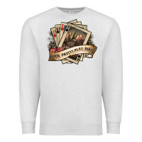 Oatmeal Heather look pretty play dirty Premium Sweatshirt - SublimationCraftShop