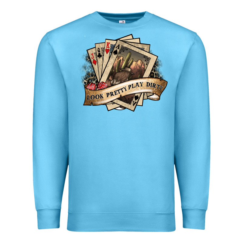 Look Pretty Play Dirty Premium Sweatshirt by SublimationCraftShop | Teevron