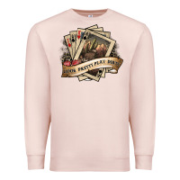 Pale Pink look pretty play dirty Premium Sweatshirt - SublimationCraftShop