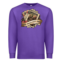 Purple look pretty play dirty Premium Sweatshirt - SublimationCraftShop