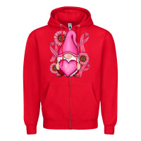 Red Breast Cancer gnomes Zipper Hoodie - RanaPortraitStore