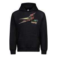 Foreset Green Pteranodon Face Urban Hoodie - LillyAllenDesigns