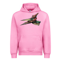 Fuchsia Pink Pteranodon Face Urban Hoodie - LillyAllenDesigns