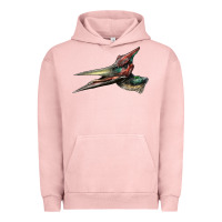 Pigment Salmon Pteranodon Face Urban Hoodie - LillyAllenDesigns