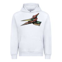 White Pteranodon Face Urban Hoodie - LillyAllenDesigns