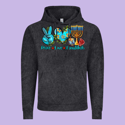 Peace Love Hanukkah Vintage Hoodie Designed By Adodesignshop