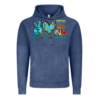 Vintage Denim peace love hanukkah Vintage Hoodie - AdoDesignShop