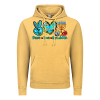 Vintage Mustard peace love hanukkah Vintage Hoodie - AdoDesignShop