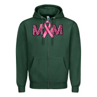 Sports Green Breast Cancer Awareness Mom Zipper Hoodie - RanaPortraitStore