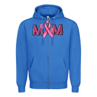 True Royal Breast Cancer Awareness Mom Zipper Hoodie - RanaPortraitStore