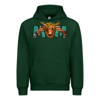 Forest Green highland cow mom Urban Hoodie - Jasminsmagicworld