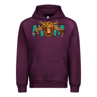 Mauve Wine highland cow mom Urban Hoodie - Jasminsmagicworld