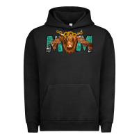 Pigment Black highland cow mom Urban Hoodie - Jasminsmagicworld