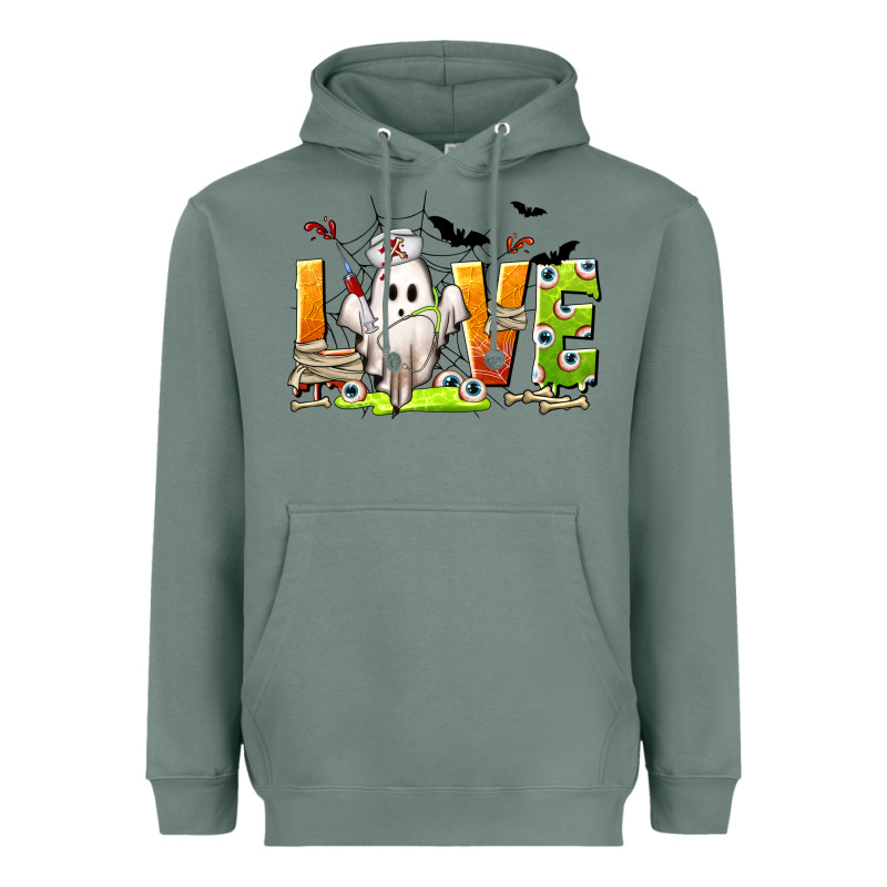 Love Nurse Halloween Heavyweight Hoodie by texasbilliewilder | Teevron
