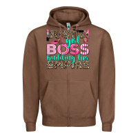 Chestnut just a girl boss building her empire Zipper Hoodie - texasbilliewilder
