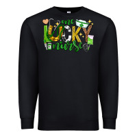 Black st patricks day one lucky nurse Premium Sweatshirt - Neo Western