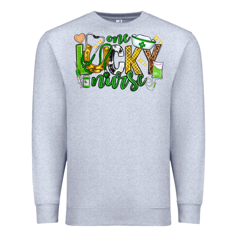 St Patricks Day One Lucky Nurse Premium Sweatshirt by Neo Western | Teevron
