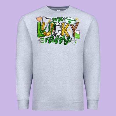 St Patricks Day One Lucky Nurse Premium Sweatshirt Designed By Neo Western
