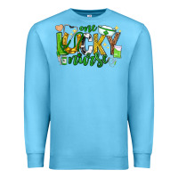 Ocean Blue st patricks day one lucky nurse Premium Sweatshirt - Neo Western