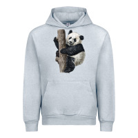 Heather Grey Giant Panda Urban Hoodie - LillyAllenDesigns
