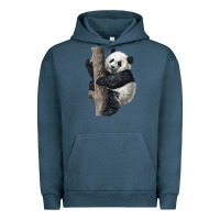 Pigment Midnight Navy Giant Panda Urban Hoodie - LillyAllenDesigns