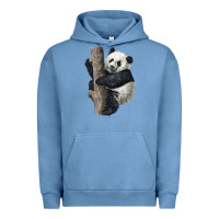 Pigment Pebble Blue Giant Panda Urban Hoodie - LillyAllenDesigns