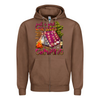 Chestnut just a girl who loves camping Zipper Hoodie - texasbilliewilder