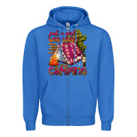 True Royal just a girl who loves camping Zipper Hoodie - texasbilliewilder
