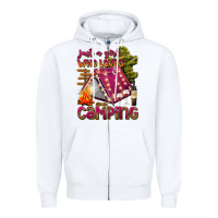 White just a girl who loves camping Zipper Hoodie - texasbilliewilder
