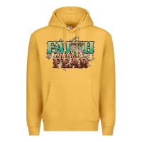 Mustard faith over fear cross Premium Hoodie - NancyCooperArtShop