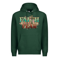 Sports Green faith over fear cross Premium Hoodie - NancyCooperArtShop