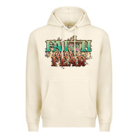 Tofu faith over fear cross Premium Hoodie - NancyCooperArtShop