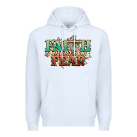 White faith over fear cross Premium Hoodie - NancyCooperArtShop