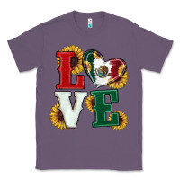Lavender Mexican Flag With Sunflowers Love Classic Tee - RanaPortraitStore