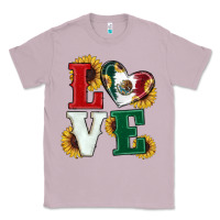 Lilac Mexican Flag With Sunflowers Love Classic Tee - RanaPortraitStore