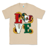 Mushroom Mexican Flag With Sunflowers Love Classic Tee - RanaPortraitStore