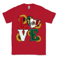 Red Mexican Flag With Sunflowers Love Classic Tee - RanaPortraitStore