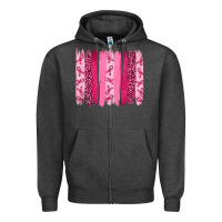 Breast Cancer Brushstrokes Zipper Hoodie | Teevron