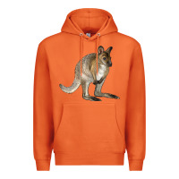 Carrot Hand Drawn Wallaby Animal Premium Hoodie - LillyAllenDesigns