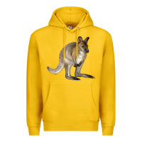 Lemon Hand Drawn Wallaby Animal Premium Hoodie - LillyAllenDesigns