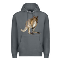 Rock Hand Drawn Wallaby Animal Premium Hoodie - LillyAllenDesigns