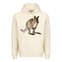 Tofu Hand Drawn Wallaby Animal Premium Hoodie - LillyAllenDesigns