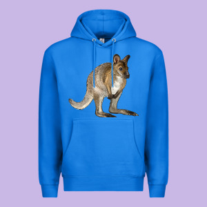 Hand Drawn Wallaby Animal Premium Hoodie Designed By Lillyallendesigns