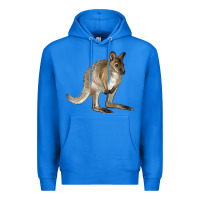 True Royal Hand Drawn Wallaby Animal Premium Hoodie - LillyAllenDesigns