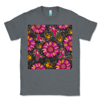 Charcoal Heather breast cancer sunflower seamless pattern Classic Tee - BundleAndBundleShop