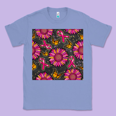 Breast Cancer Sunflower Seamless Pattern Classic Tee Designed By Bundleandbundleshop