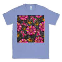 Colony Blue breast cancer sunflower seamless pattern Classic Tee - BundleAndBundleShop