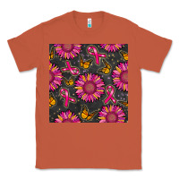 Copper breast cancer sunflower seamless pattern Classic Tee - BundleAndBundleShop
